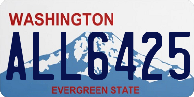 WA license plate ALL6425