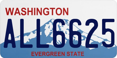 WA license plate ALL6625