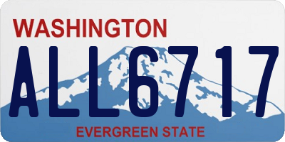 WA license plate ALL6717
