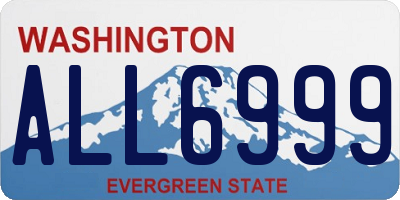 WA license plate ALL6999