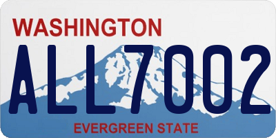 WA license plate ALL7002