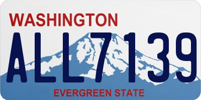 WA license plate ALL7139