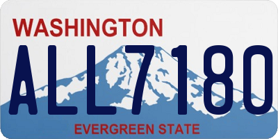 WA license plate ALL7180