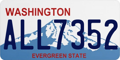 WA license plate ALL7352