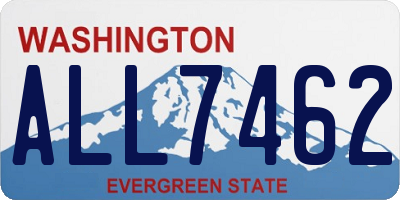 WA license plate ALL7462