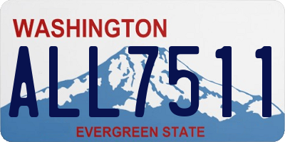 WA license plate ALL7511