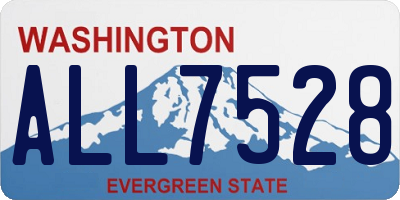 WA license plate ALL7528