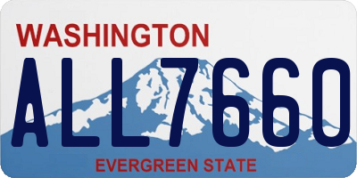 WA license plate ALL7660