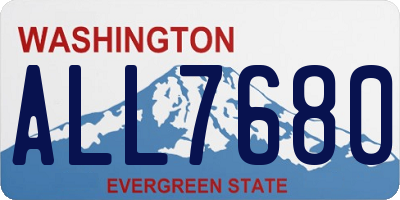 WA license plate ALL7680