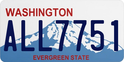 WA license plate ALL7751