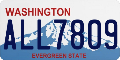 WA license plate ALL7809
