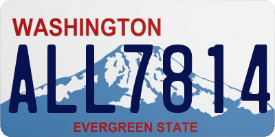 WA license plate ALL7814