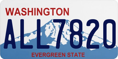 WA license plate ALL7820