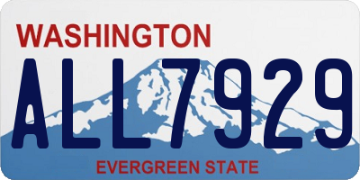 WA license plate ALL7929