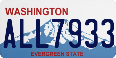 WA license plate ALL7933