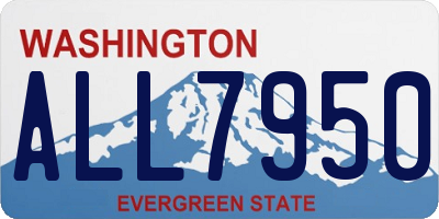 WA license plate ALL7950