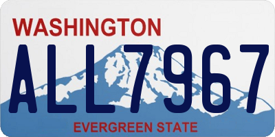 WA license plate ALL7967