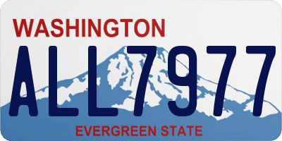 WA license plate ALL7977