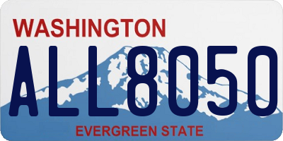 WA license plate ALL8050