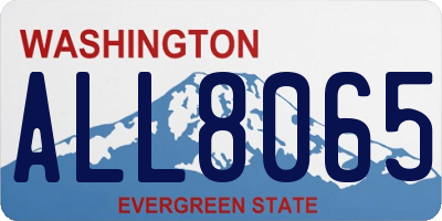 WA license plate ALL8065