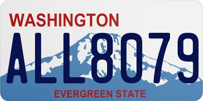 WA license plate ALL8079