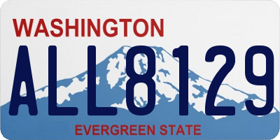 WA license plate ALL8129