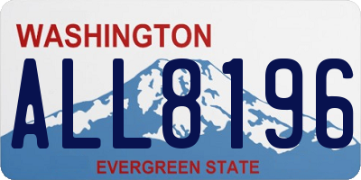 WA license plate ALL8196