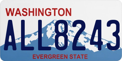 WA license plate ALL8243