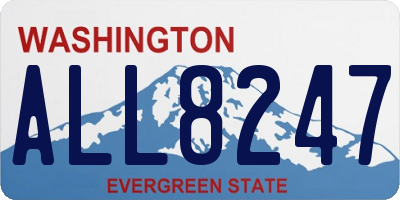 WA license plate ALL8247