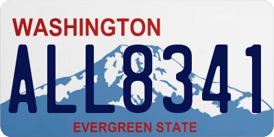 WA license plate ALL8341