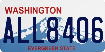 WA license plate ALL8406