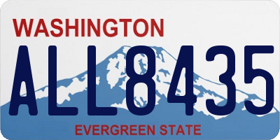 WA license plate ALL8435