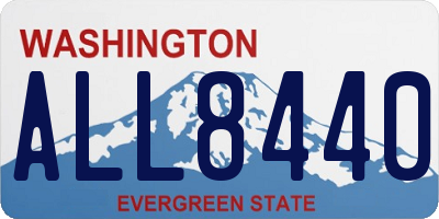 WA license plate ALL8440