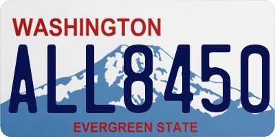 WA license plate ALL8450