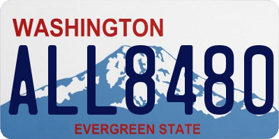 WA license plate ALL8480