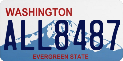 WA license plate ALL8487