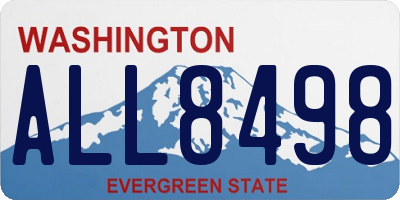 WA license plate ALL8498