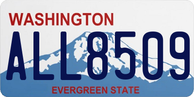 WA license plate ALL8509