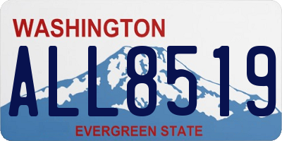 WA license plate ALL8519