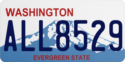 WA license plate ALL8529