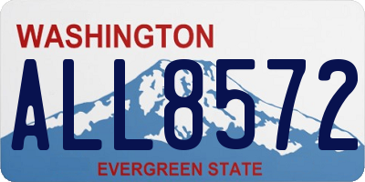 WA license plate ALL8572