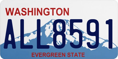 WA license plate ALL8591