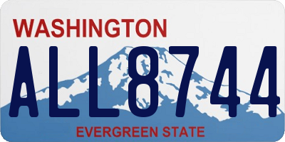 WA license plate ALL8744