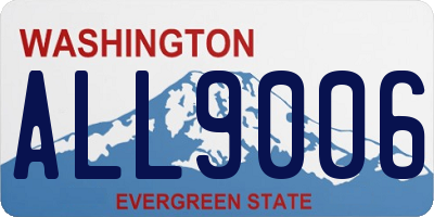 WA license plate ALL9006