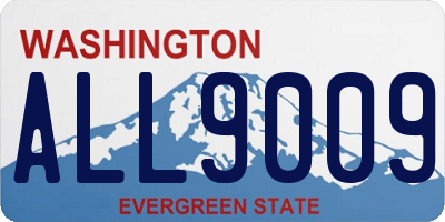 WA license plate ALL9009
