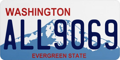 WA license plate ALL9069