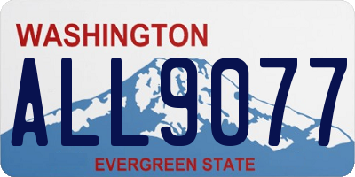 WA license plate ALL9077