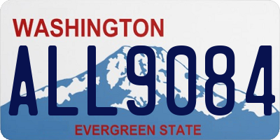 WA license plate ALL9084