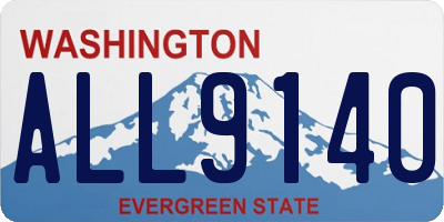 WA license plate ALL9140