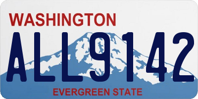 WA license plate ALL9142